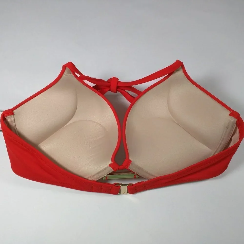 Victoria Secret 38DD Bombshell Push Up Bikini Top Red